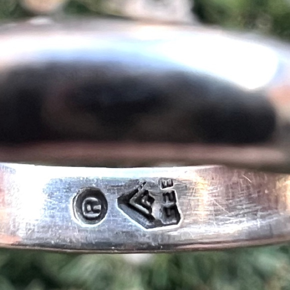 Silpada Vintage Square Genuine Pearl  Sterling Silver Ring Sz 7 - Picture 3 of 3